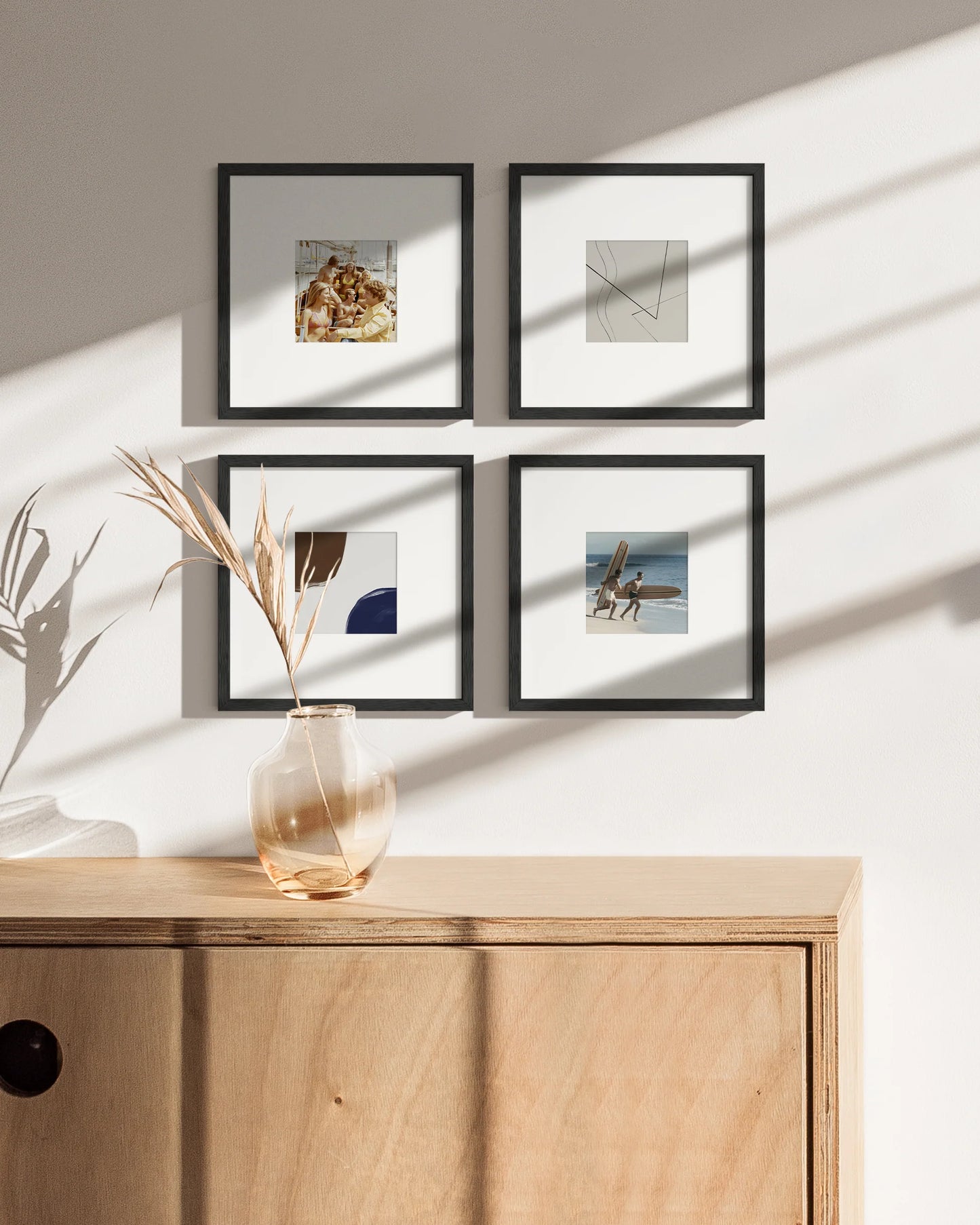 Square Black Set of 4