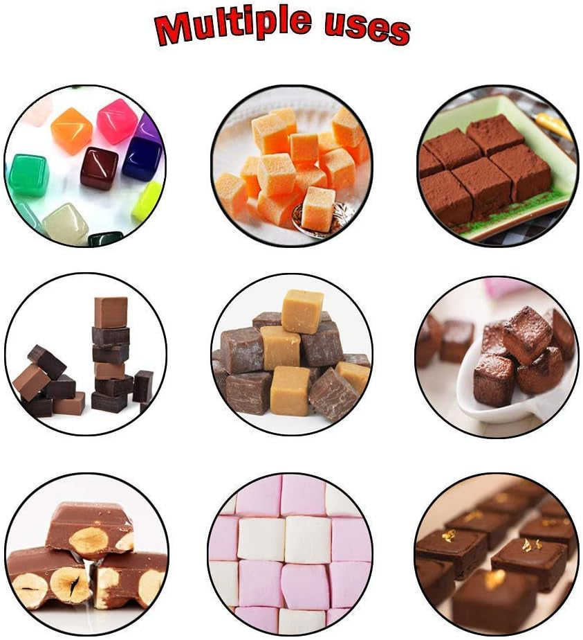 Silicone Molds for Candy Chocolate Gummy Baking, (3 PCS) 126 Cavity Mini Square Mold for Ice Cube Pralines Caramels