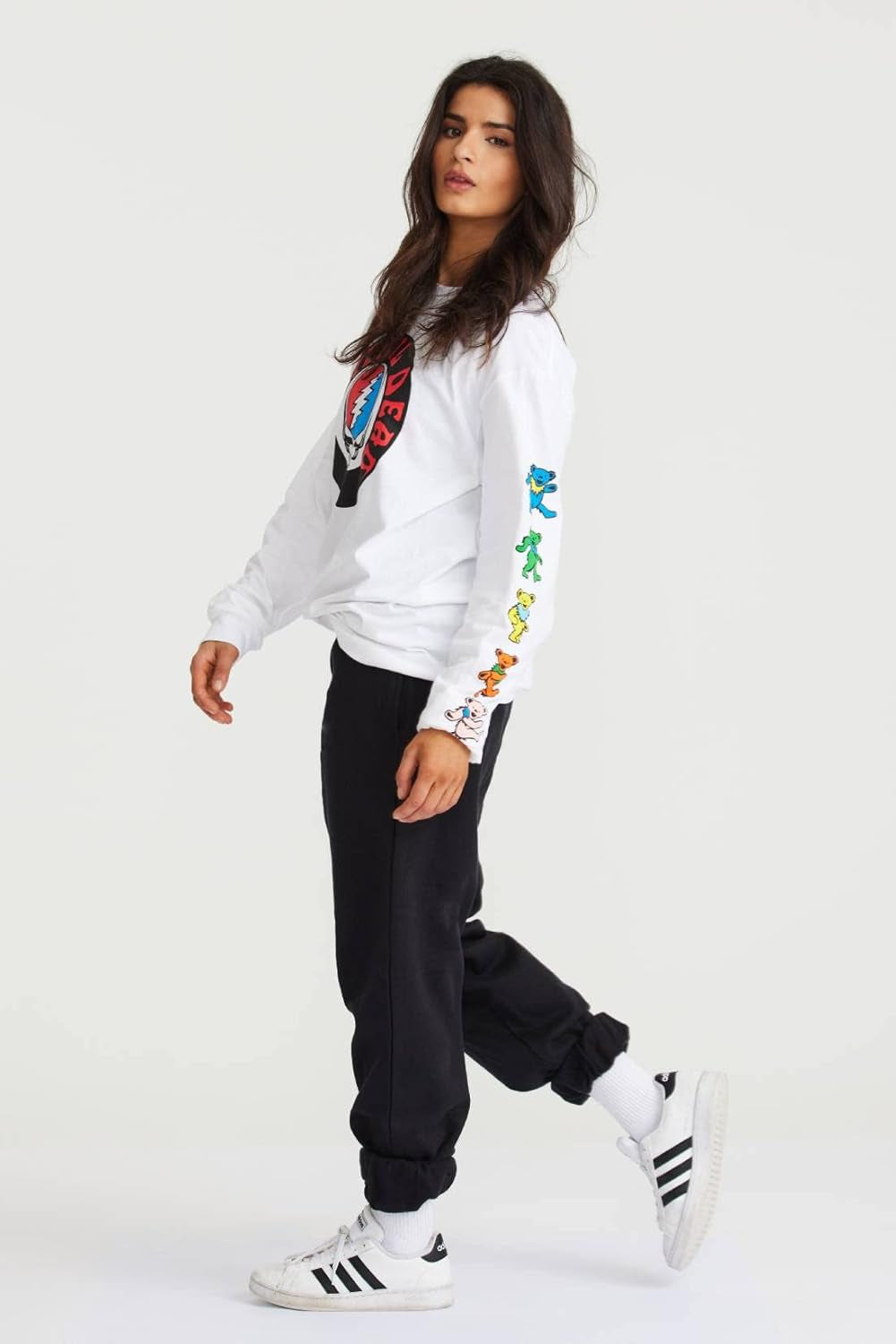 Grateful Dead Men'S Long Sleeve T-Shirt Steal Your Face Stealie Dancing Bears Officially Licensed