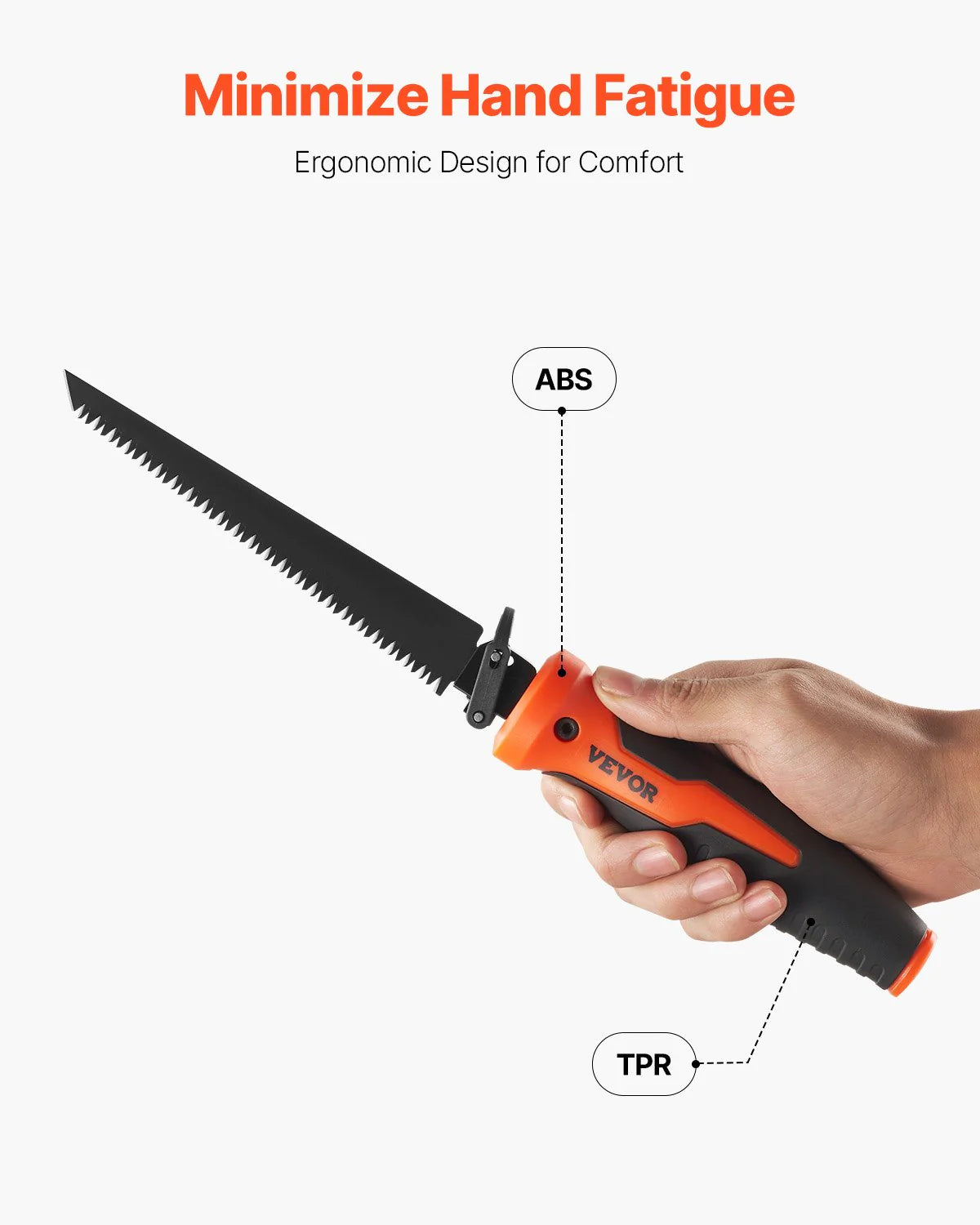 Jab Saw 6 in Keyhole Saw with Soft Grip Handle 8-In-1 Multi-Blades for Drywall