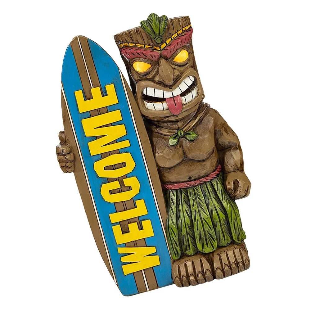 Hawaiian Shape Collectibles Lightweight Resin Art Craft Tiki Surfboard Figurines Miniatures Desktop Home Decor Statue
