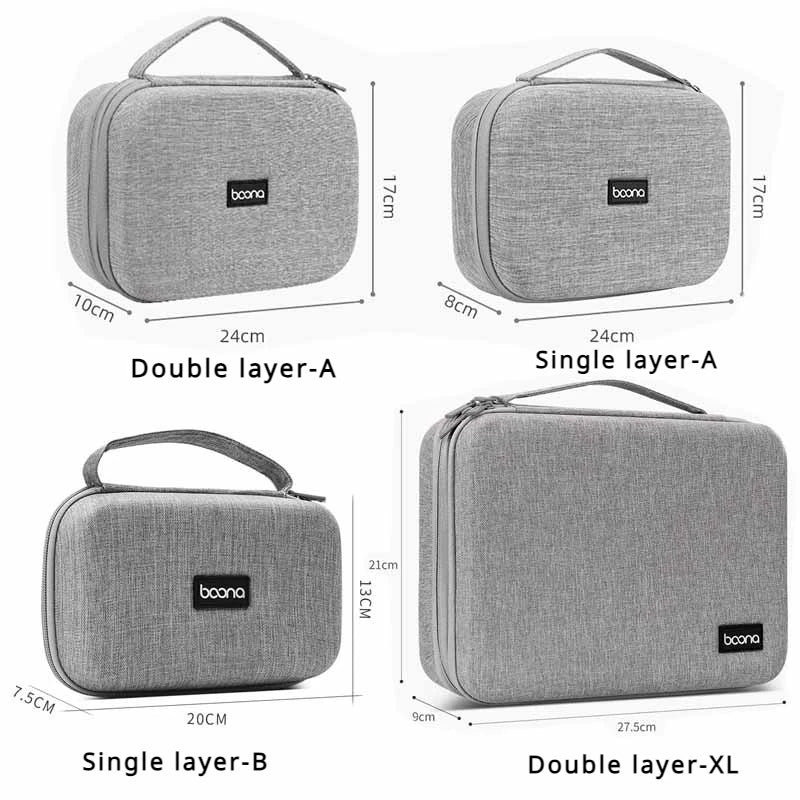 Hard Case Large Capacity Digital Storage Bag Travel Power Bank Data Cable Organizer Bag Mobile Phone Charger Protective Case