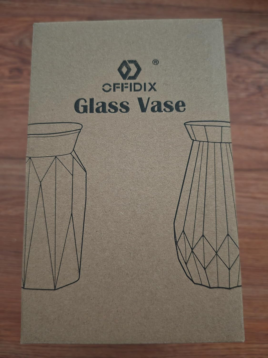 Glass Vase Gradient Multicolor with Geometric Faceted Design Floral Vase for Home, Business, Events or Weddings