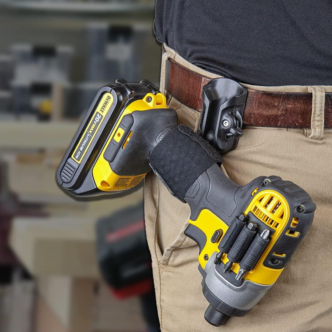 Tool Holster - Improve the Way You Carry Your Power Drill, Driver, Multitool, Pneumatic, Multi-Tool and More on Your Belt - Compatible with All Major Tool Brands