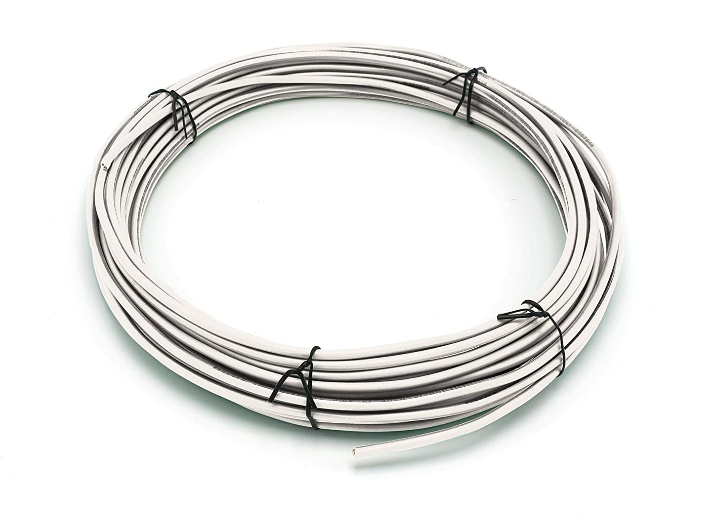 150 Feet (45 Meter) - Insulated Solid Copper THHN/THWN Wire - 12 AWG, Made in the USA, Residential, Commerical, Industrial, Grounding, Electrical Rated for 600 Volts - in White