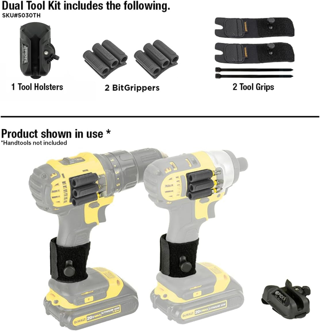 Tool Holster - Improve the Way You Carry Your Power Drill, Driver, Multitool, Pneumatic, Multi-Tool and More on Your Belt - Compatible with All Major Tool Brands