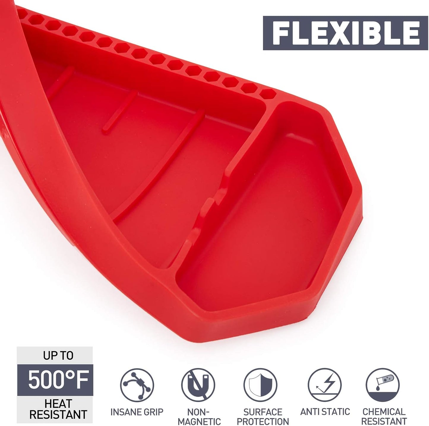 3Pcs Large Non-Slip Flexible Silicone Tool Tray, Mechanic Tool Mat, Tool Organizer, Tool Storage, Tool Holder, Grip Mats, No Magnets, Christmas Day Gift for Men, Father’S Day Gift