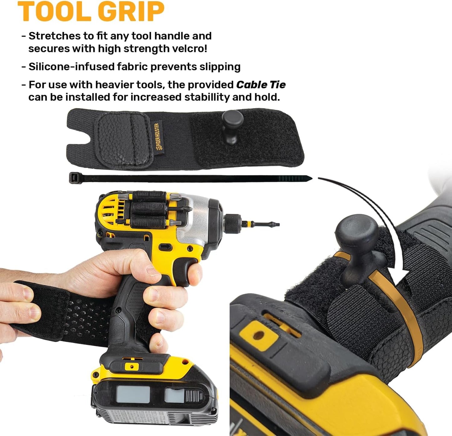 Tool Holster - Improve the Way You Carry Your Power Drill, Driver, Multitool, Pneumatic, Multi-Tool and More on Your Belt - Compatible with All Major Tool Brands