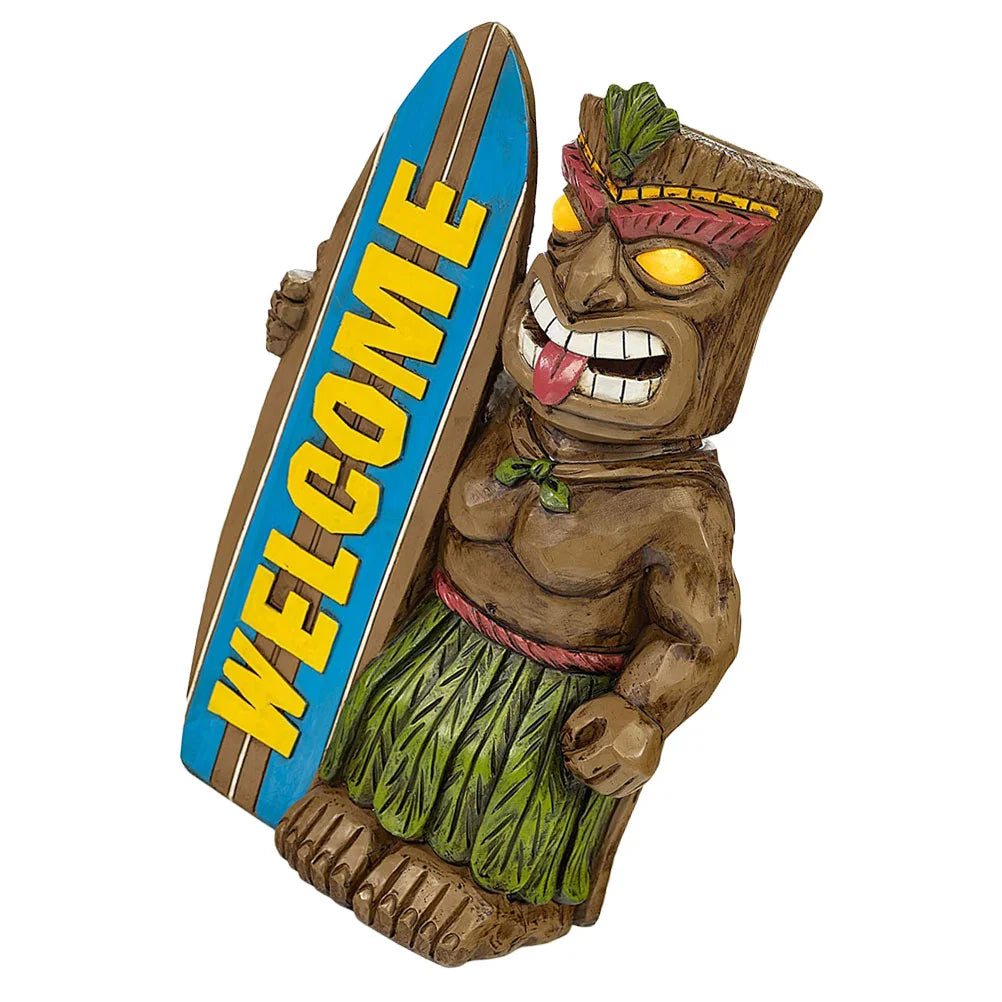 Hawaiian Shape Collectibles Lightweight Resin Art Craft Tiki Surfboard Figurines Miniatures Desktop Home Decor Statue