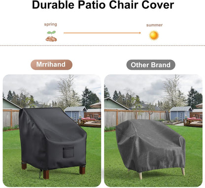 Patio Chair Covers Waterproof,  Lounge Deep Seat Cover, Heavy Duty Outdoor Lawn Patio Furniture Covers (31" W X 38" D X 30" H - 2 Pack)