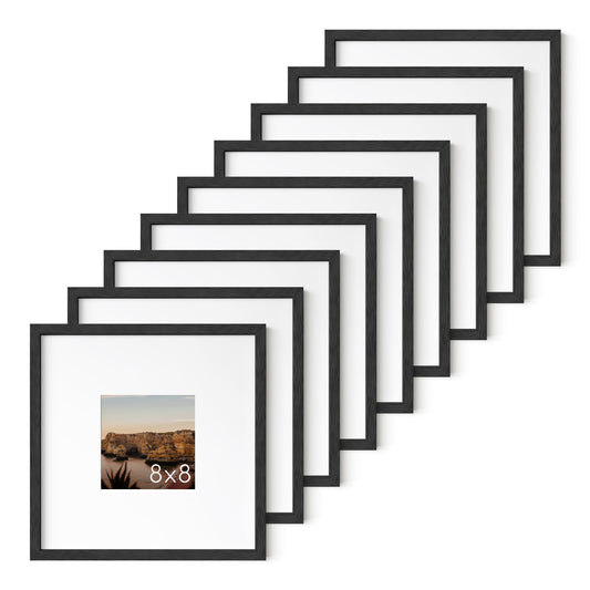 Square Black Set of 9
