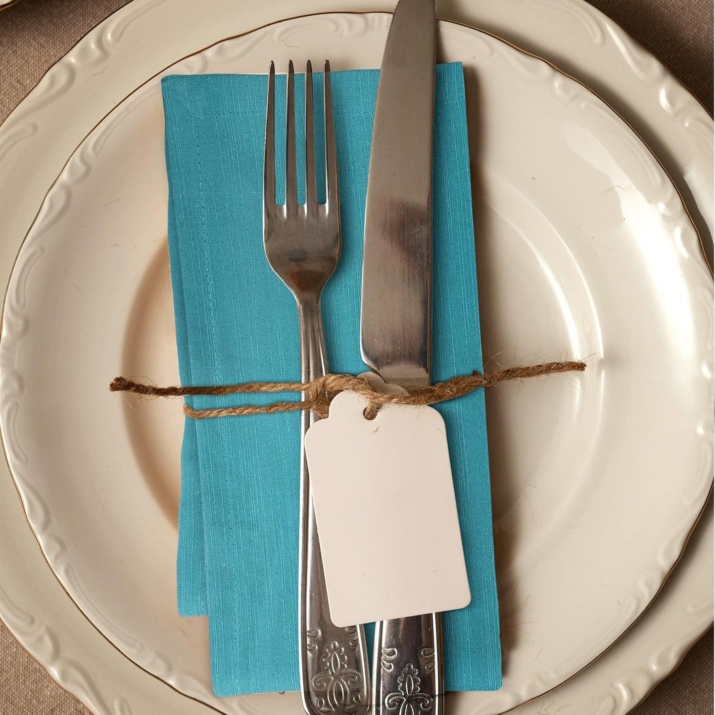 Christmas Dinner Napkins 20’’X20’’ over Sized Set of 12 Turquise Color Cloth Napkins 100% Cotton Slub Thanks Giving Cloth Napkins Premium Hotel Quality Everyday Use Soft Dinner Napkins