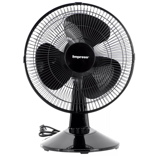 Impress 12-Inch 3-Speed Oscillating Desk and Table Fan