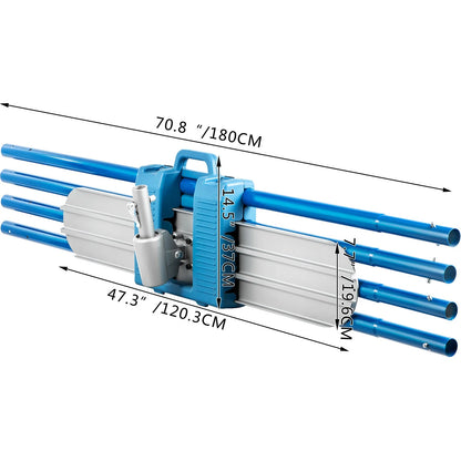 VEVOR Bull Float Magnesium Concrete Float 48 X 8 round End Concrete Float Tool Cement Tool Bull Concrete Kit Bull Float with 4 Float Handle Bull Float Bracket Concrete Tools Finishing Bull Float