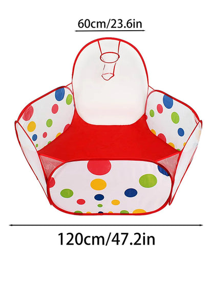 Children'S Ocean Ball Pool with Basketball Basket Play Tent Playhouse with Basketball Hoop for Boys Girls Kids (Excluding Ball)