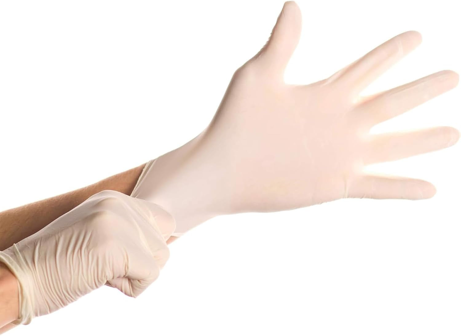 Latex Gloves, Powder Free and Food Grade Gloves, 100 Count