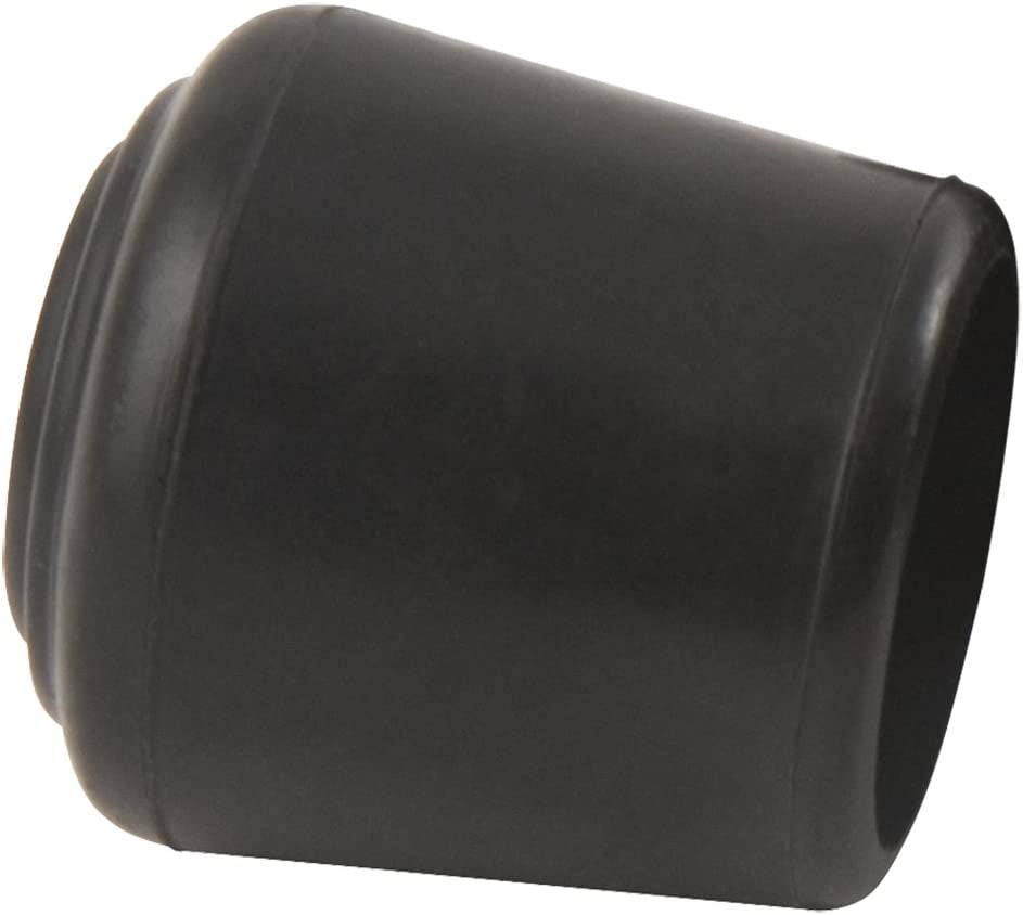 1/2" round Slip-On Rubber Folding Metal Chair Leg Tip Replacement - Protect Surfaces & Dampen Noise, Black, 4 Count (Pack of 1)