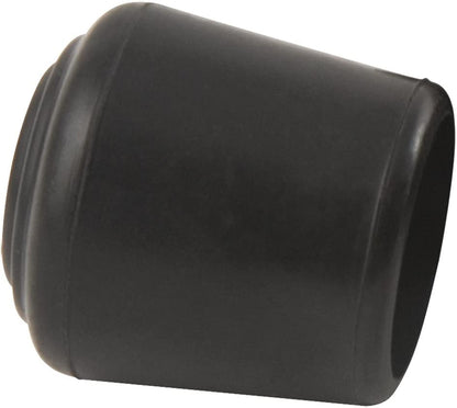 1/2" round Slip-On Rubber Folding Metal Chair Leg Tip Replacement - Protect Surfaces & Dampen Noise, Black, 4 Count (Pack of 1)